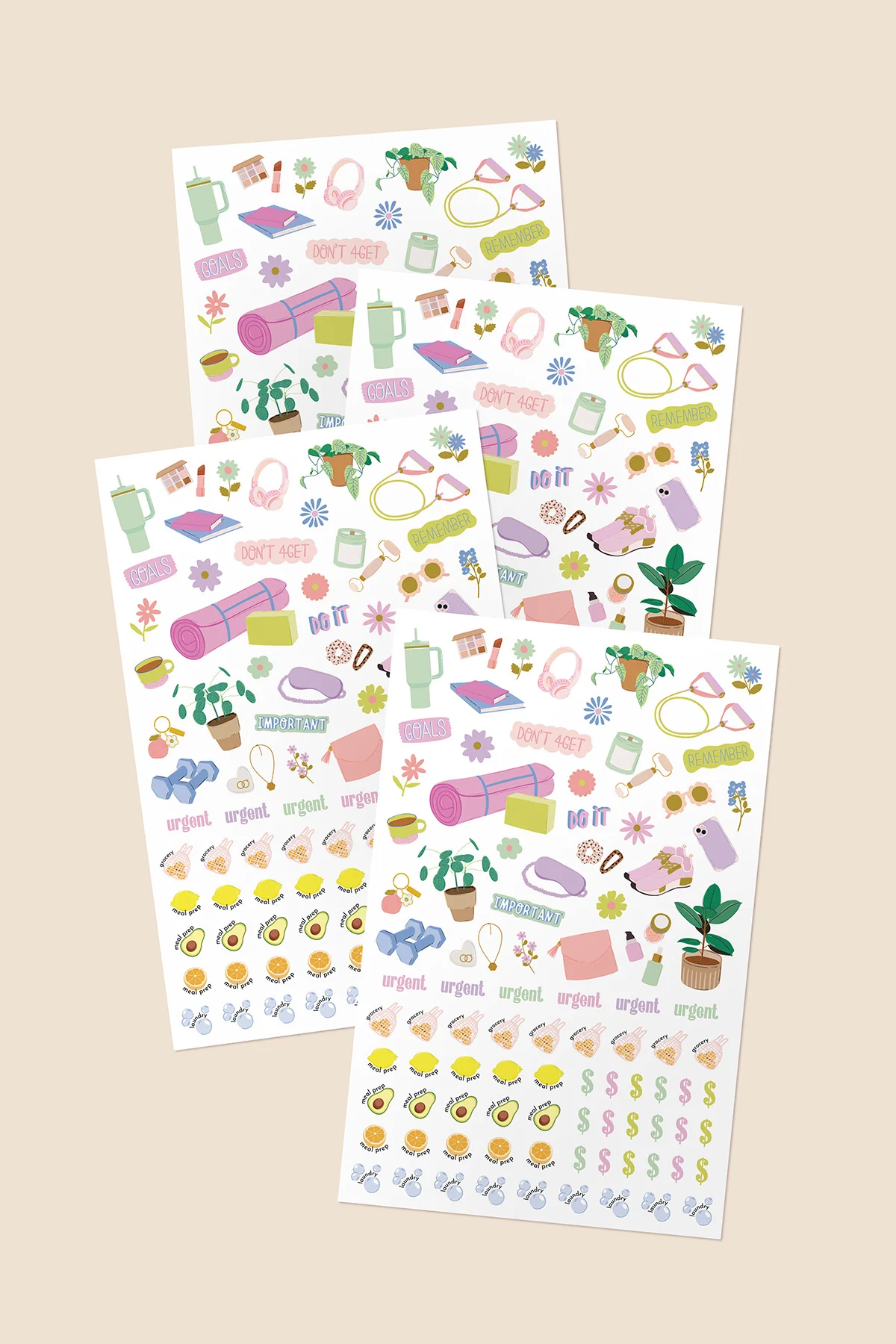 2026 Fit Planner + Stickers - Multicolor Floral - Image 3