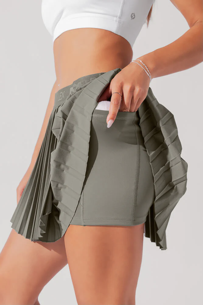 Ace ‘em Pleated Skort - Rustic Olive - Image 8