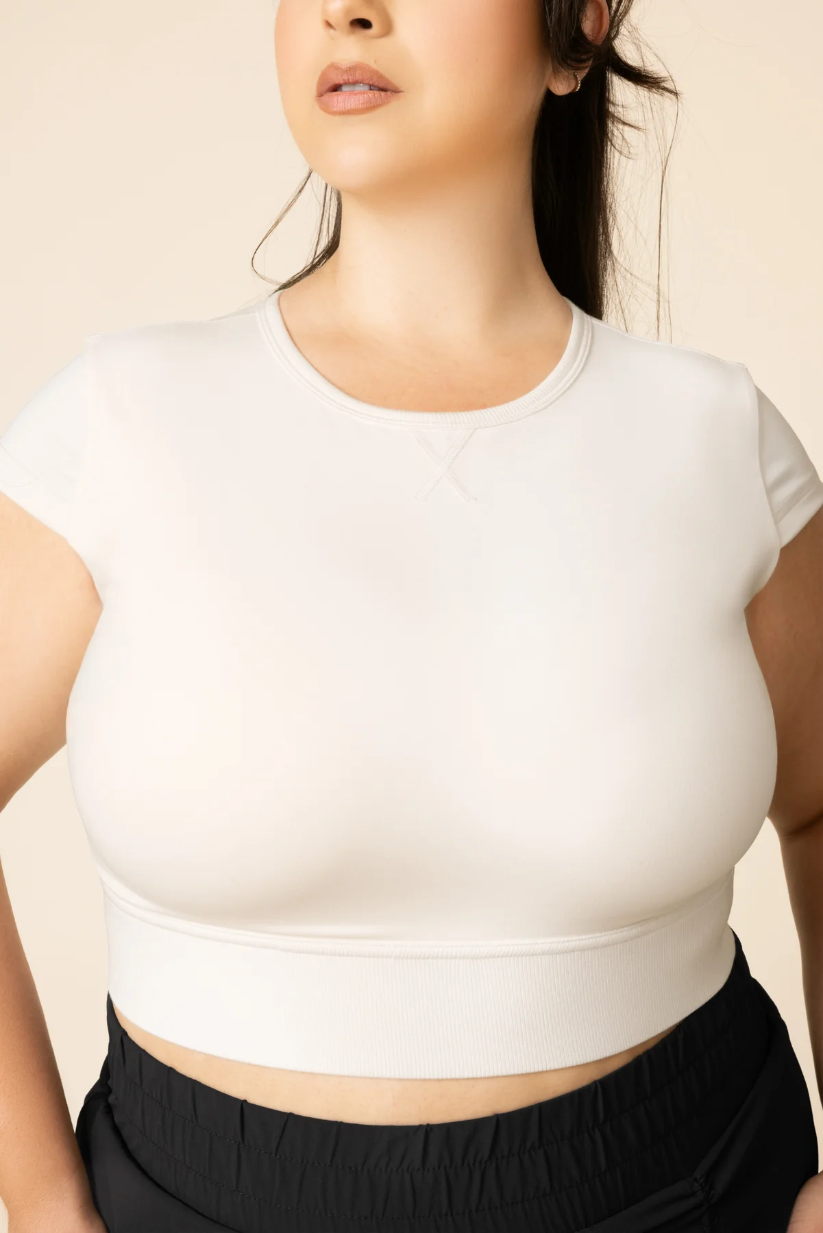 Baby Crop Tee - Cream - Image 4