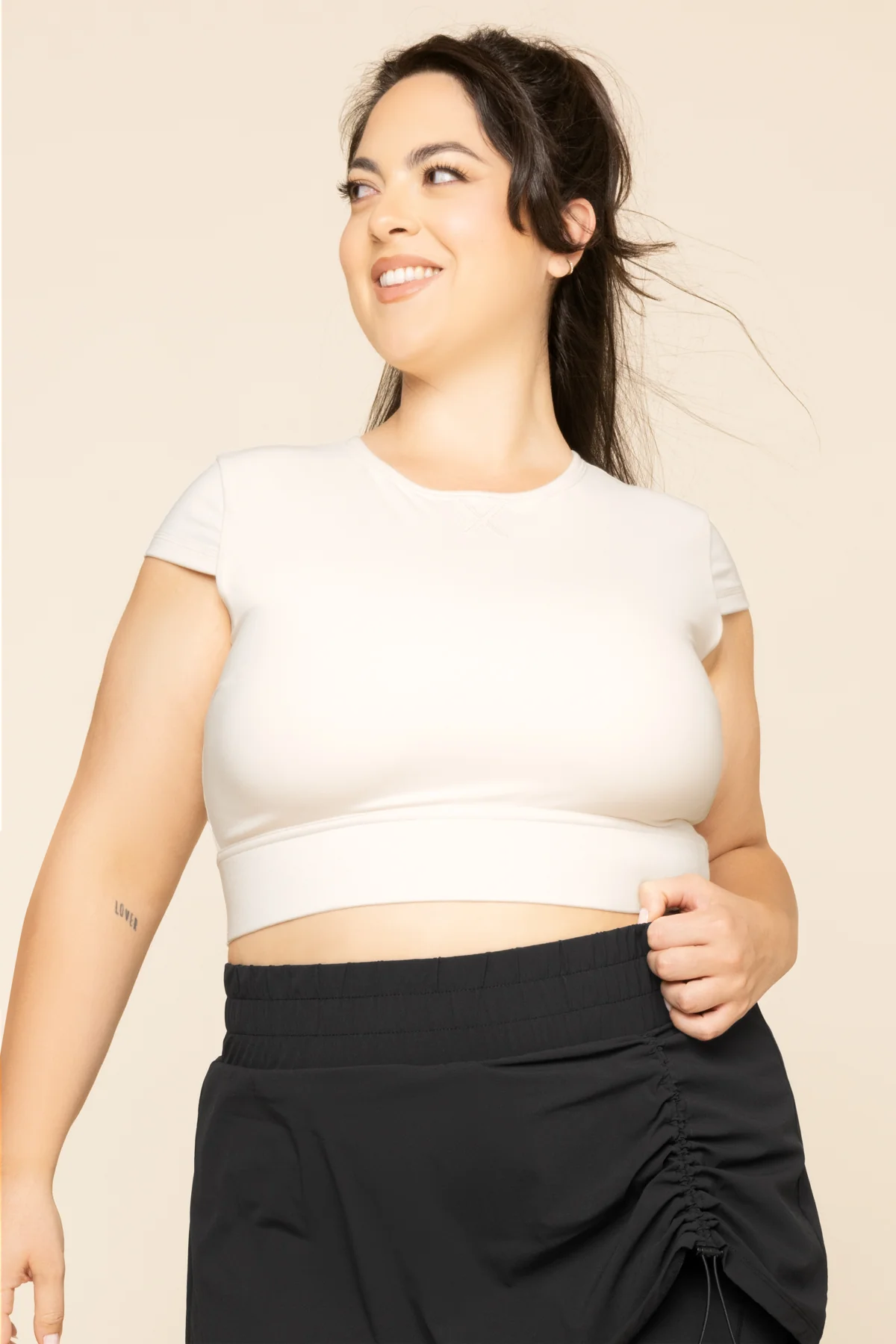 Baby Crop Tee - Cream - Image 5