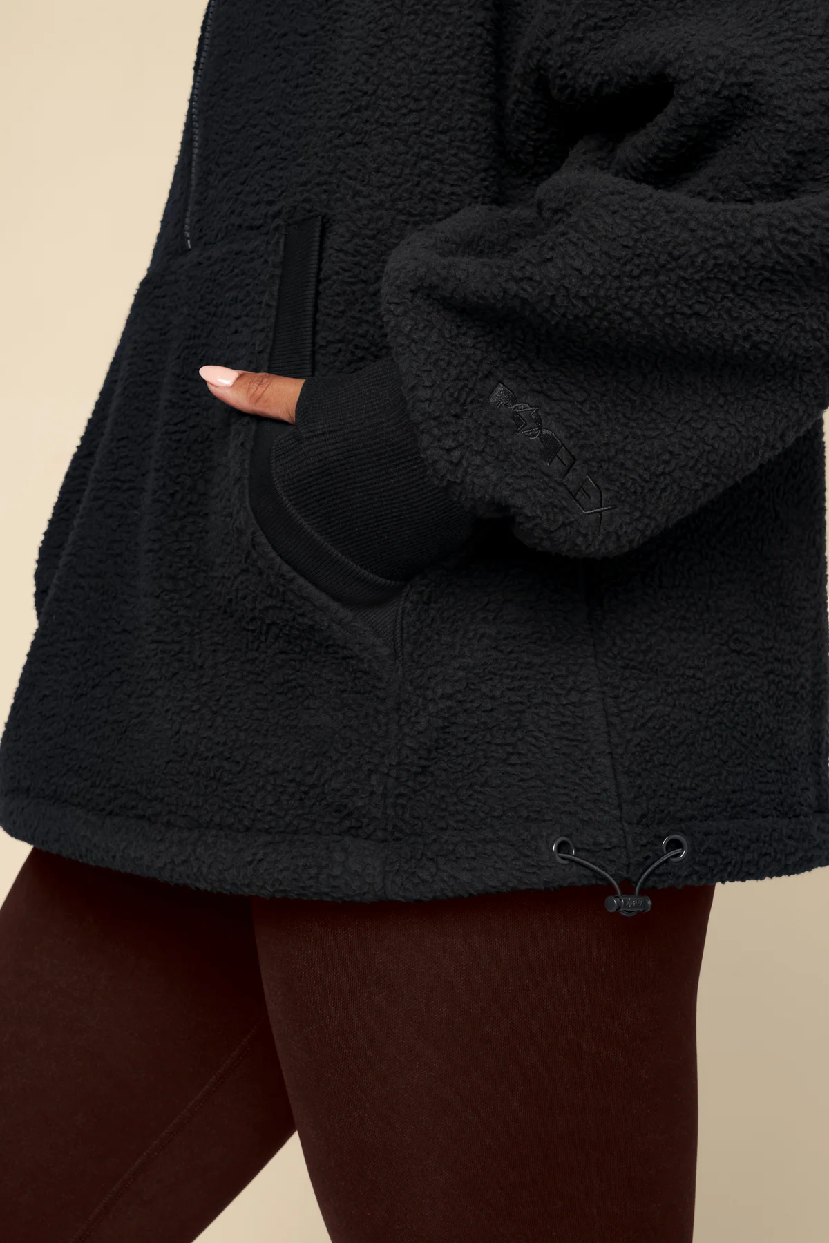 Big Hug Fleece Half Zip Sweater - Black - Image 6