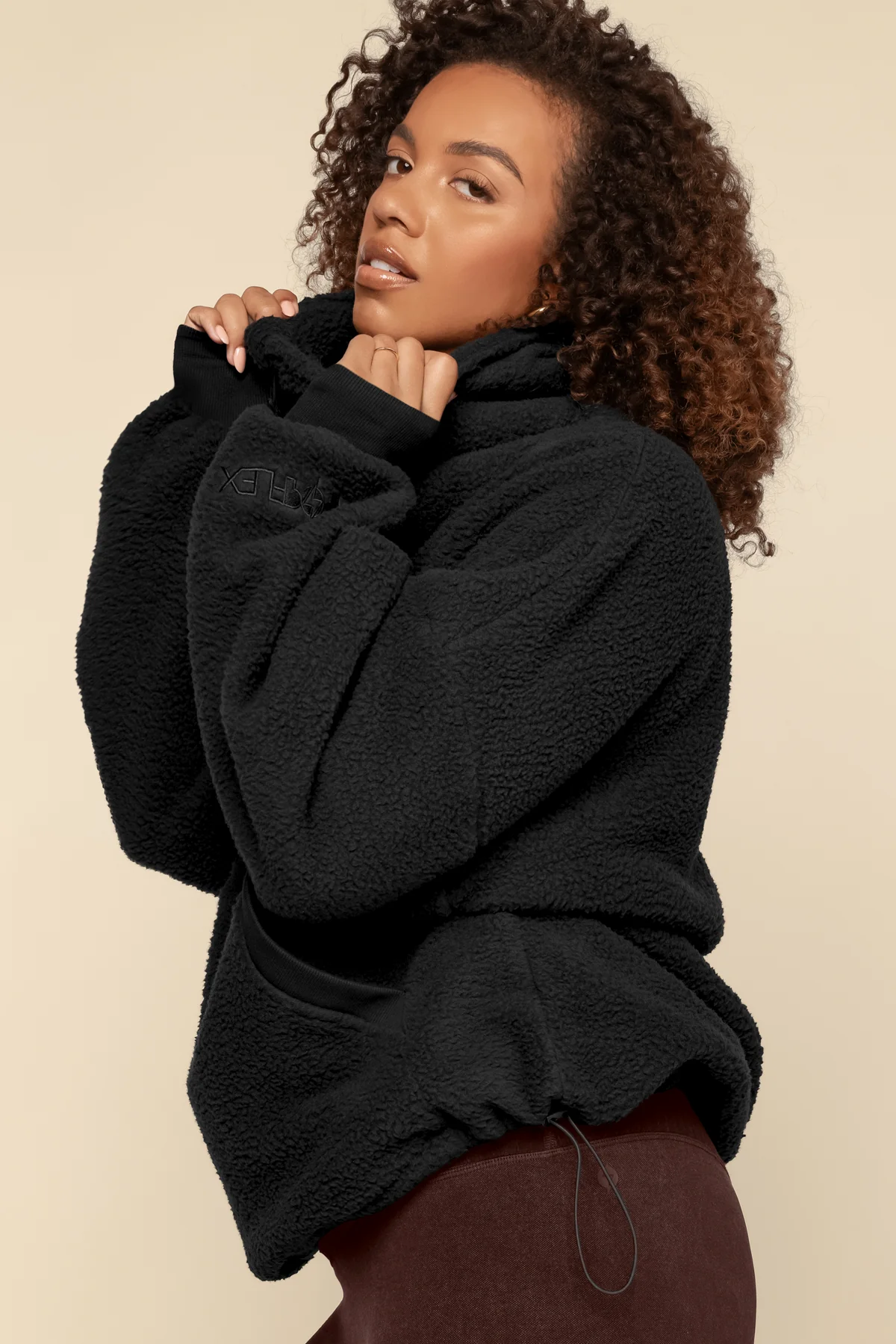 Big Hug Fleece Half Zip Sweater - Black - Image 7