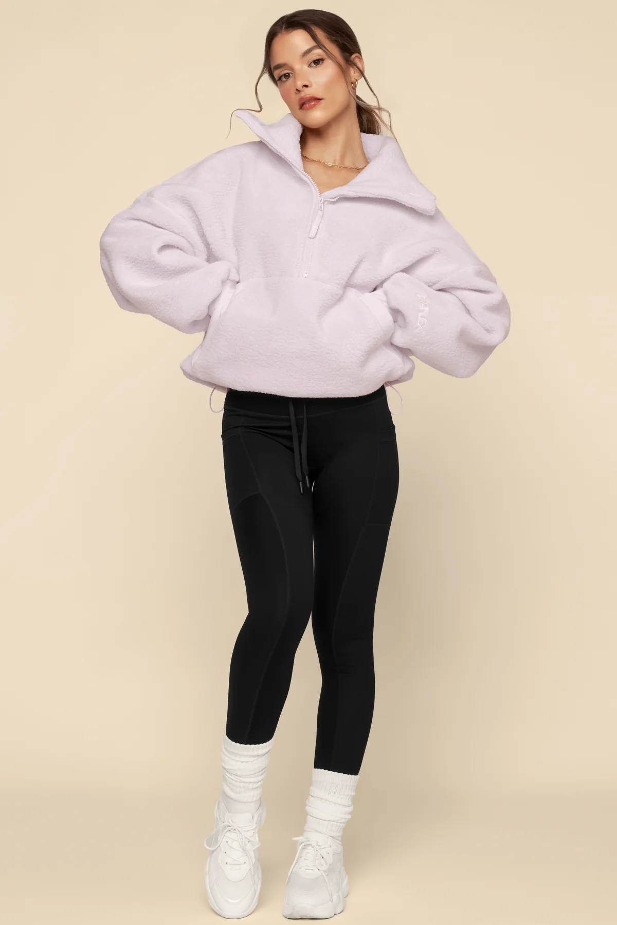 Big Hug Fleece Half Zip Sweater - Orchid Ice - Image 4