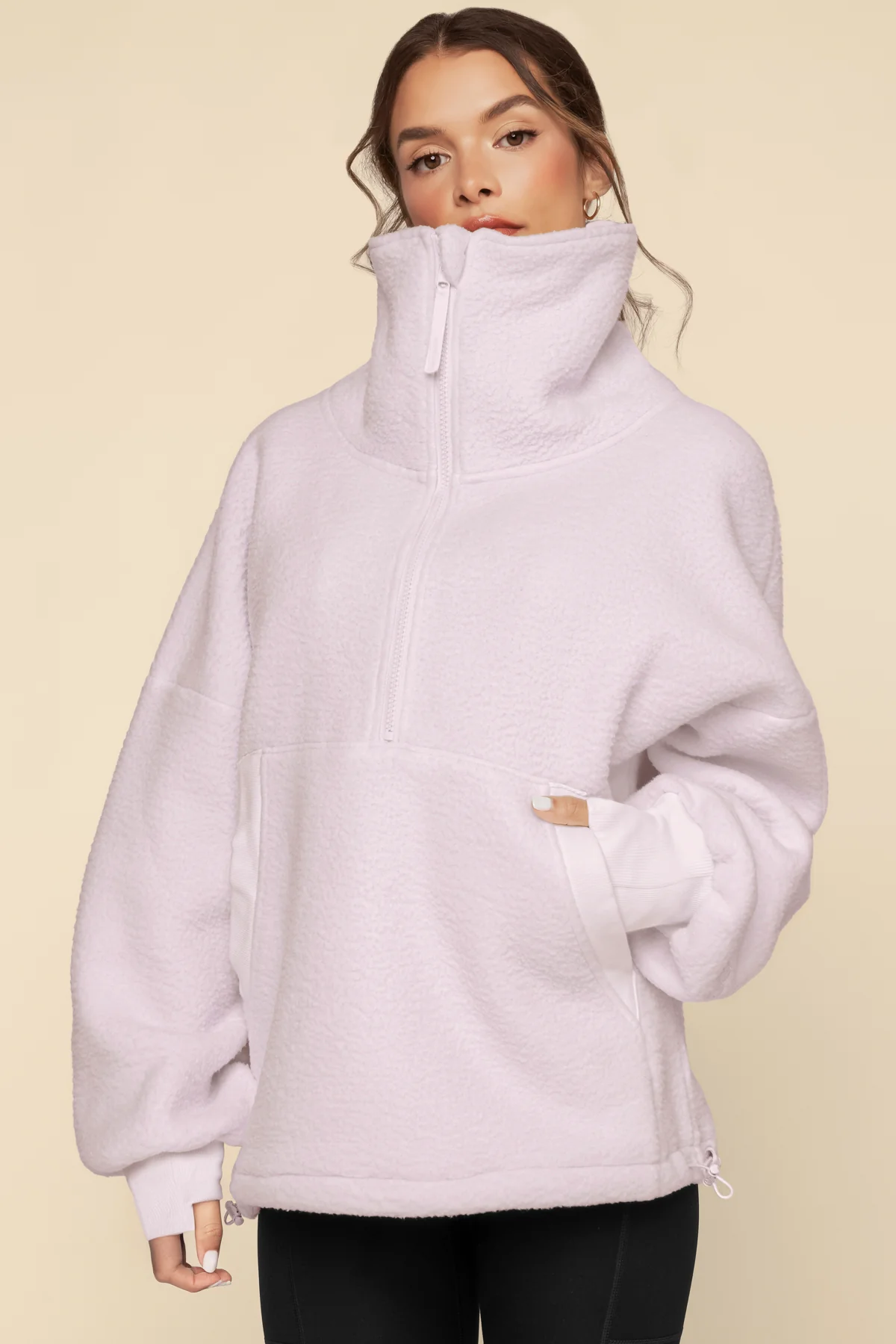 Big Hug Fleece Half Zip Sweater - Orchid Ice - Image 7
