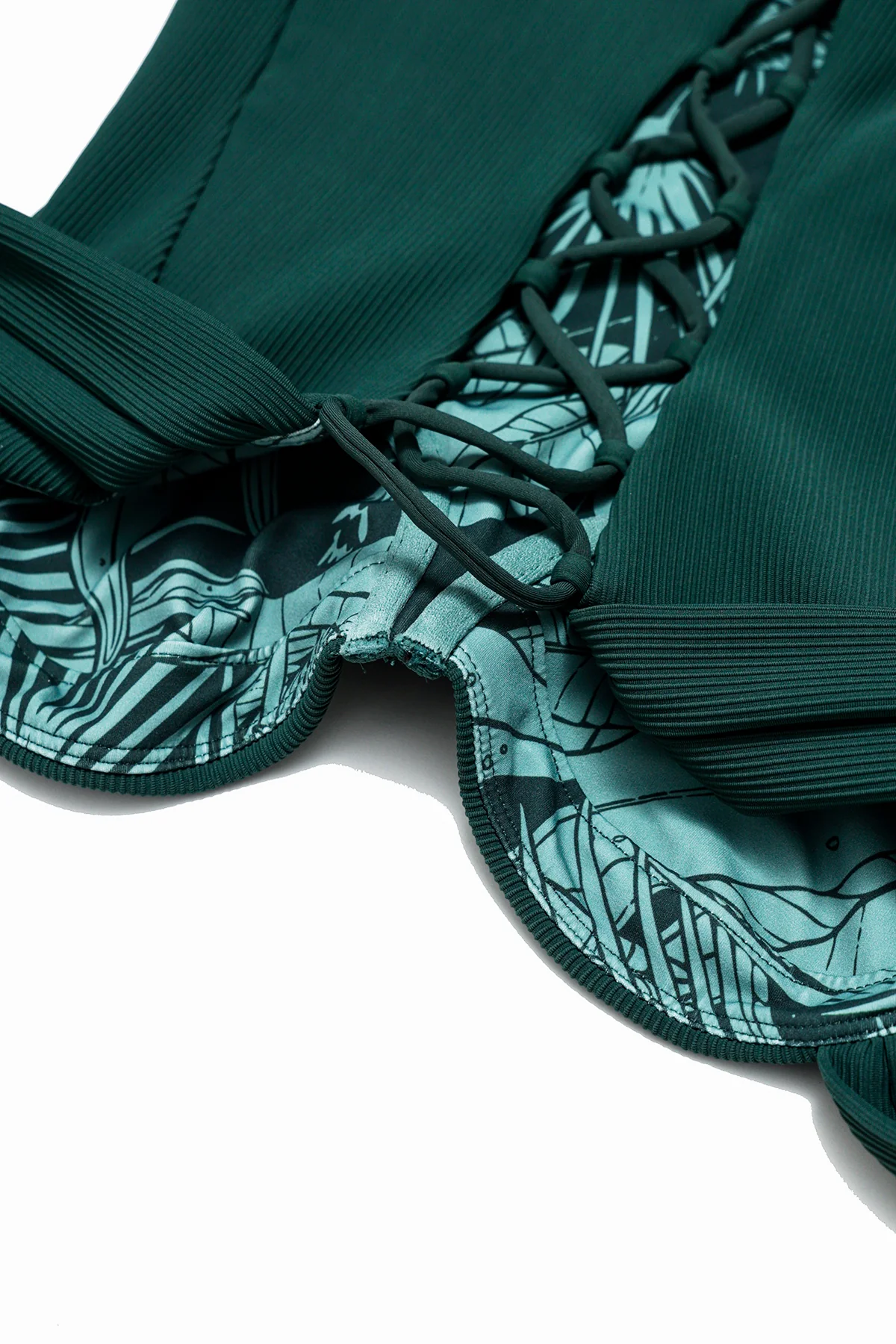 Boardwalk Bombshell Cheeky One Piece - Green Rib - Image 11
