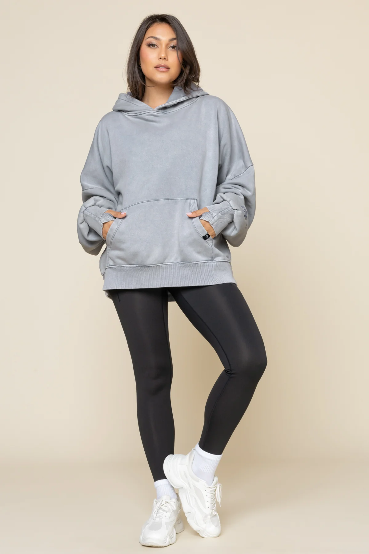 Boxy Boyfriend Hoodie - Vintage Blue Mist - Image 10