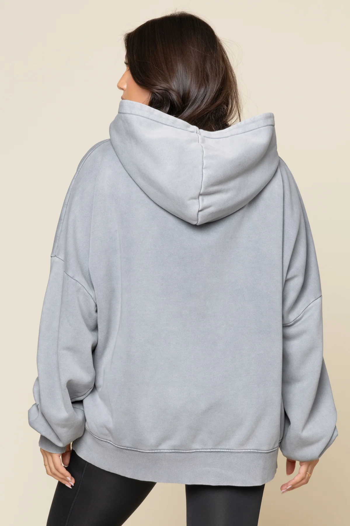 Boxy Boyfriend Hoodie - Vintage Blue Mist - Image 3