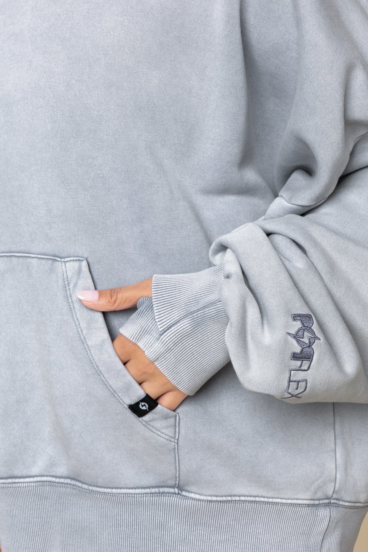 Boxy Boyfriend Hoodie - Vintage Blue Mist - Image 5