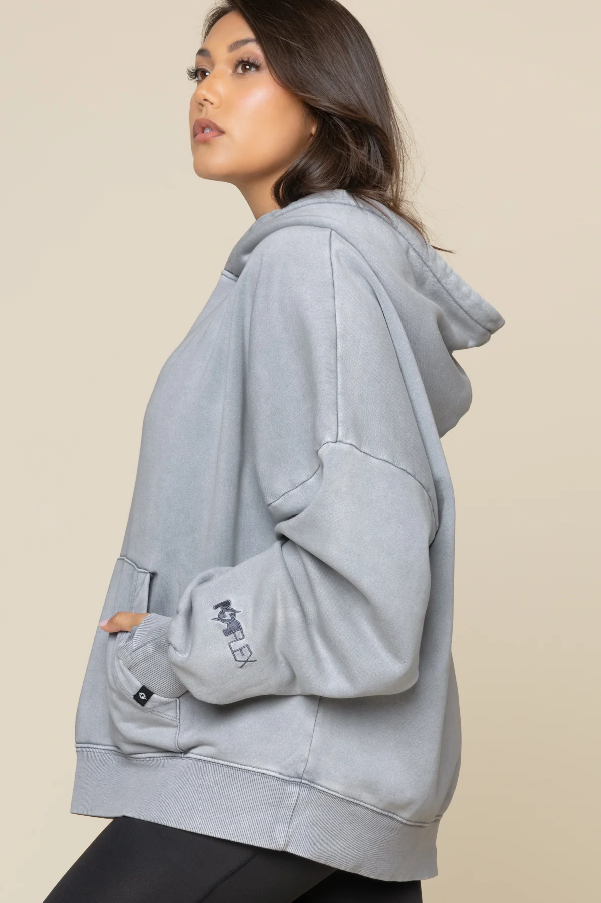 Boxy Boyfriend Hoodie - Vintage Blue Mist - Image 9