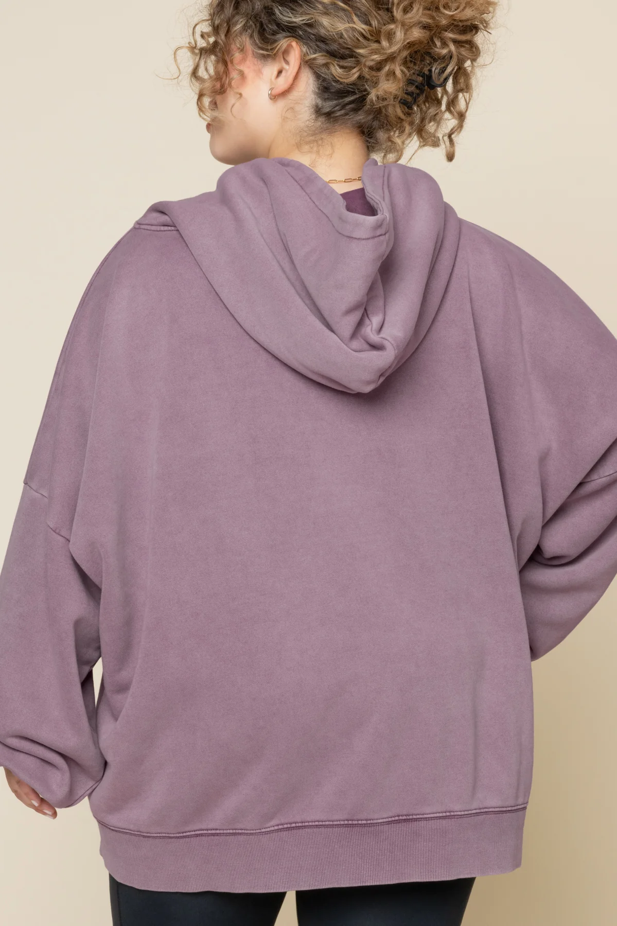 Boxy Boyfriend Hoodie - Vintage Crimson - Image 3
