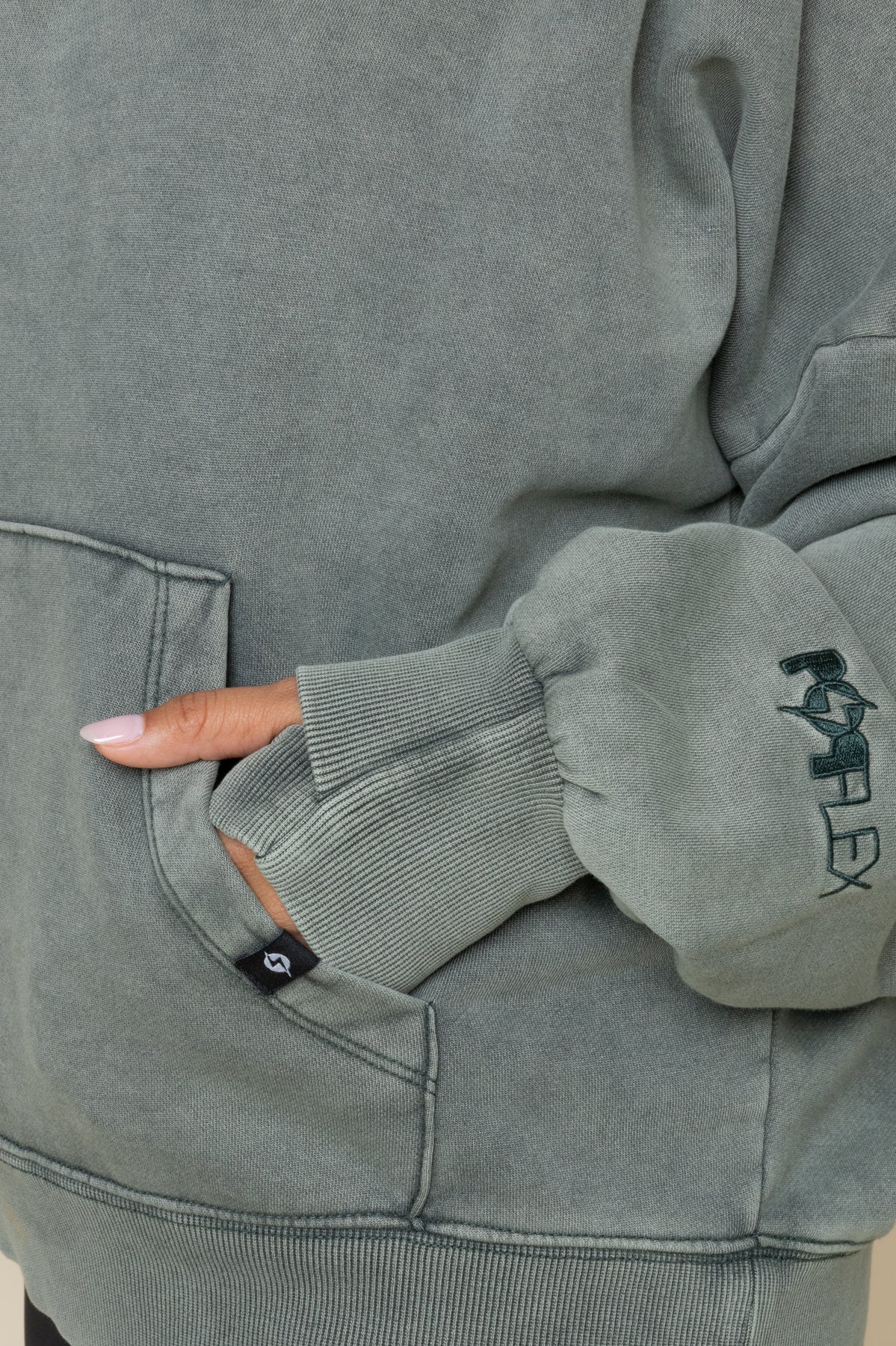 Boxy Boyfriend Hoodie - Vintage Forest Fern - Image 5