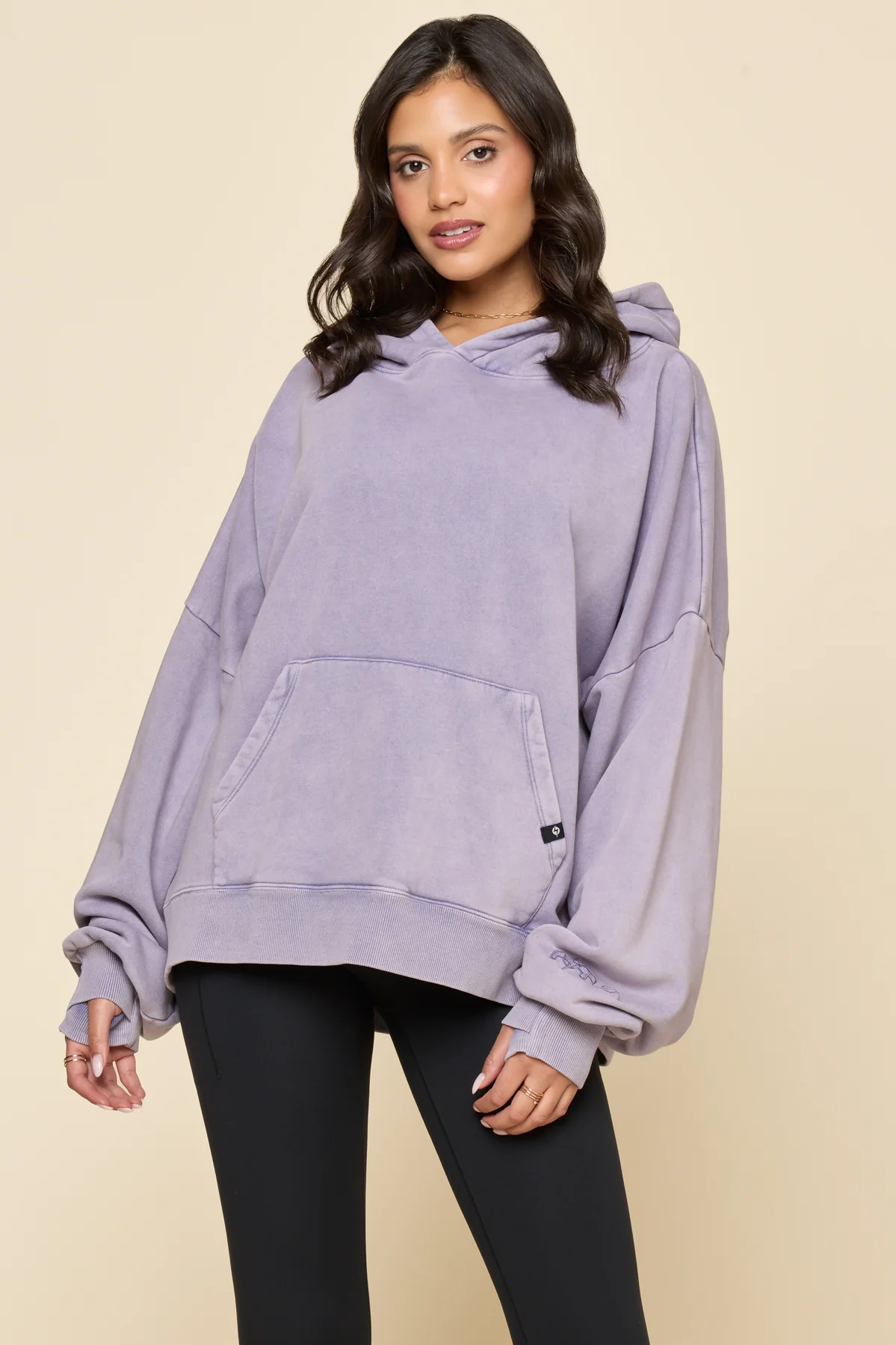 Boxy Boyfriend Hoodie - Vintage Violet - Image 2