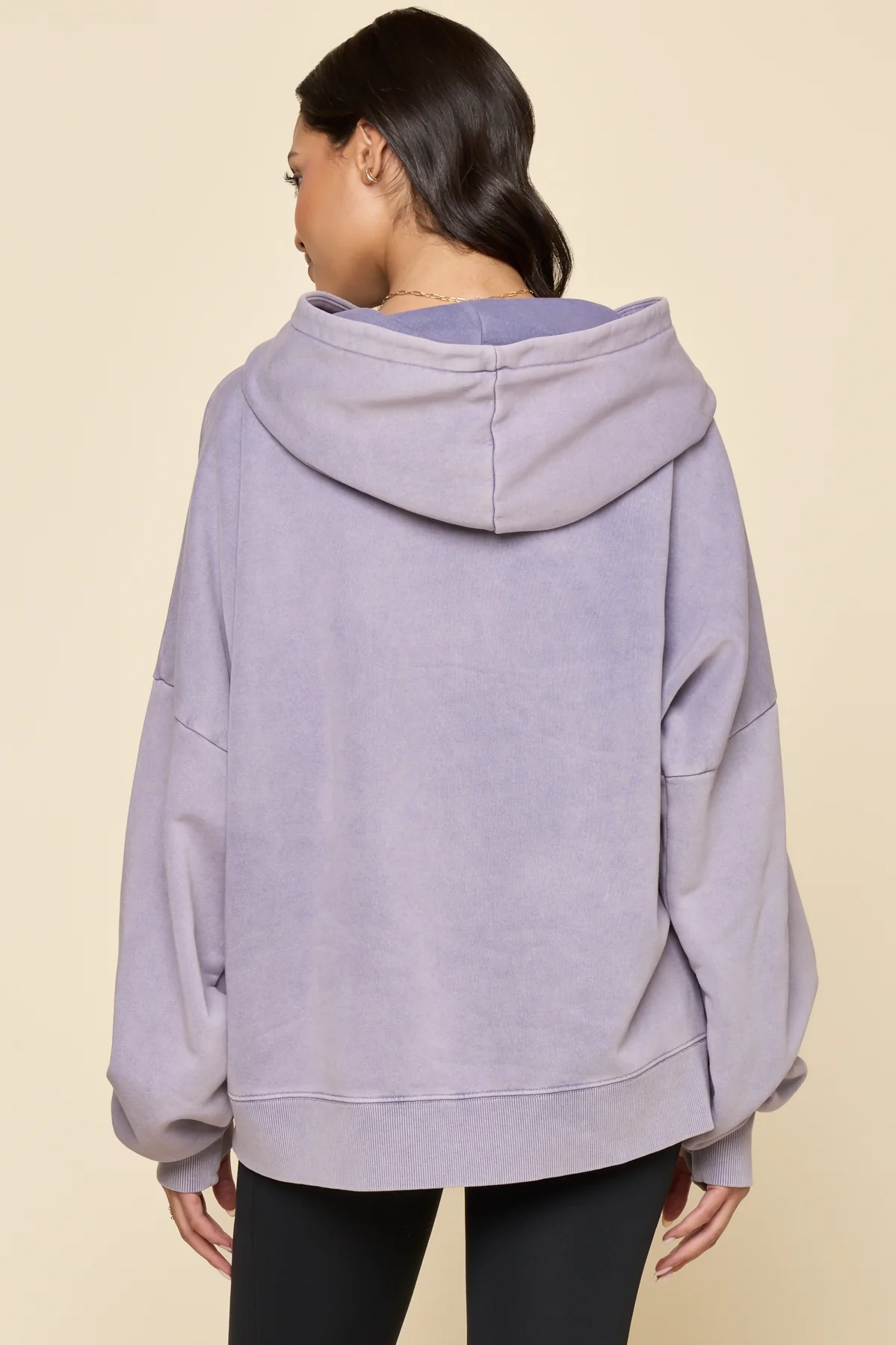 Boxy Boyfriend Hoodie - Vintage Violet - Image 6