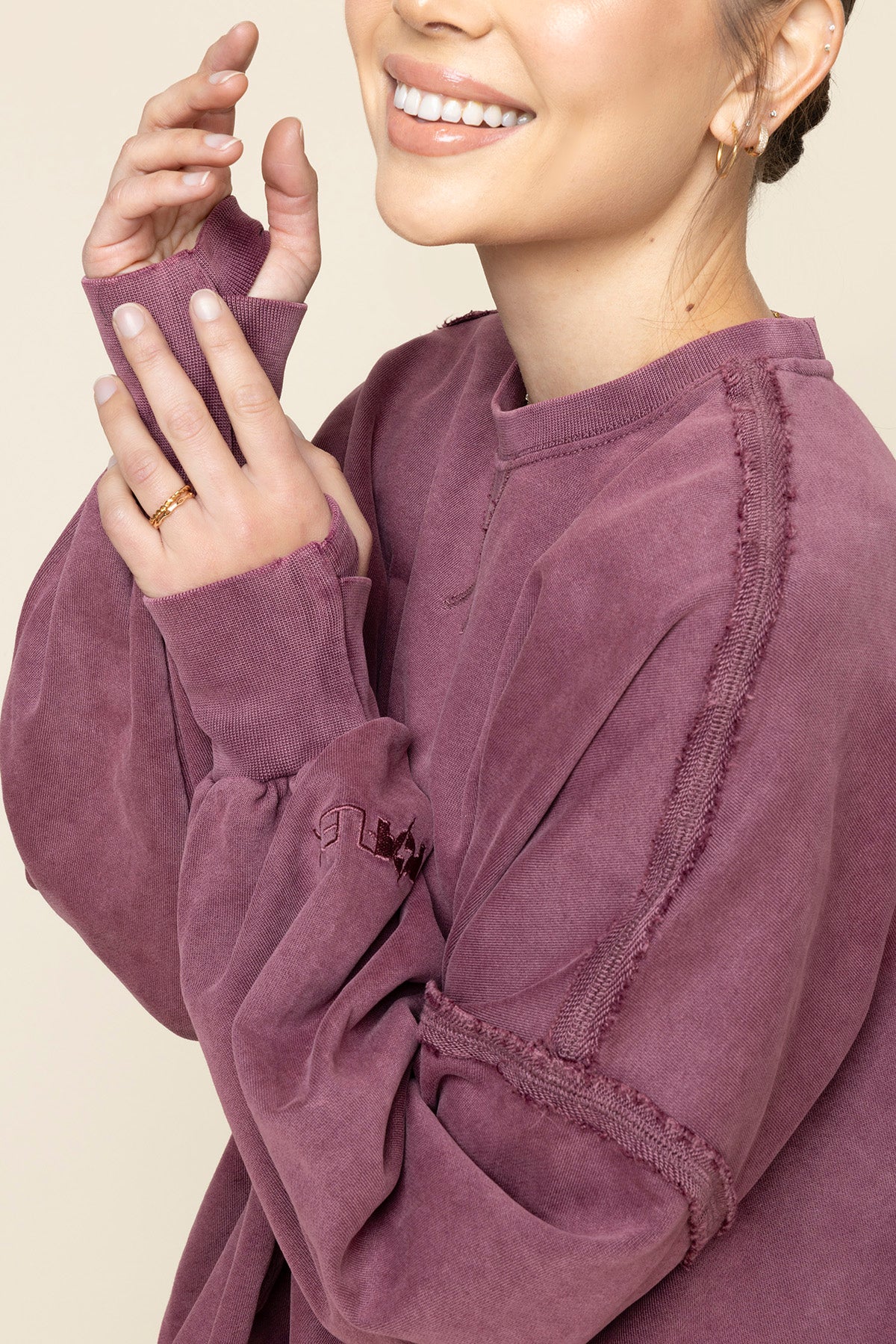 Boxy Crewneck - Vintage Plum - Image 5