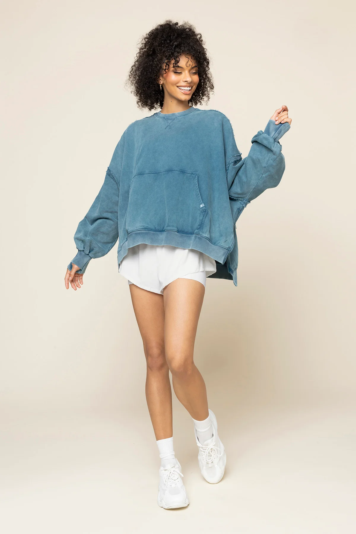 Boxy Crewneck - Vintage Teal - Image 2