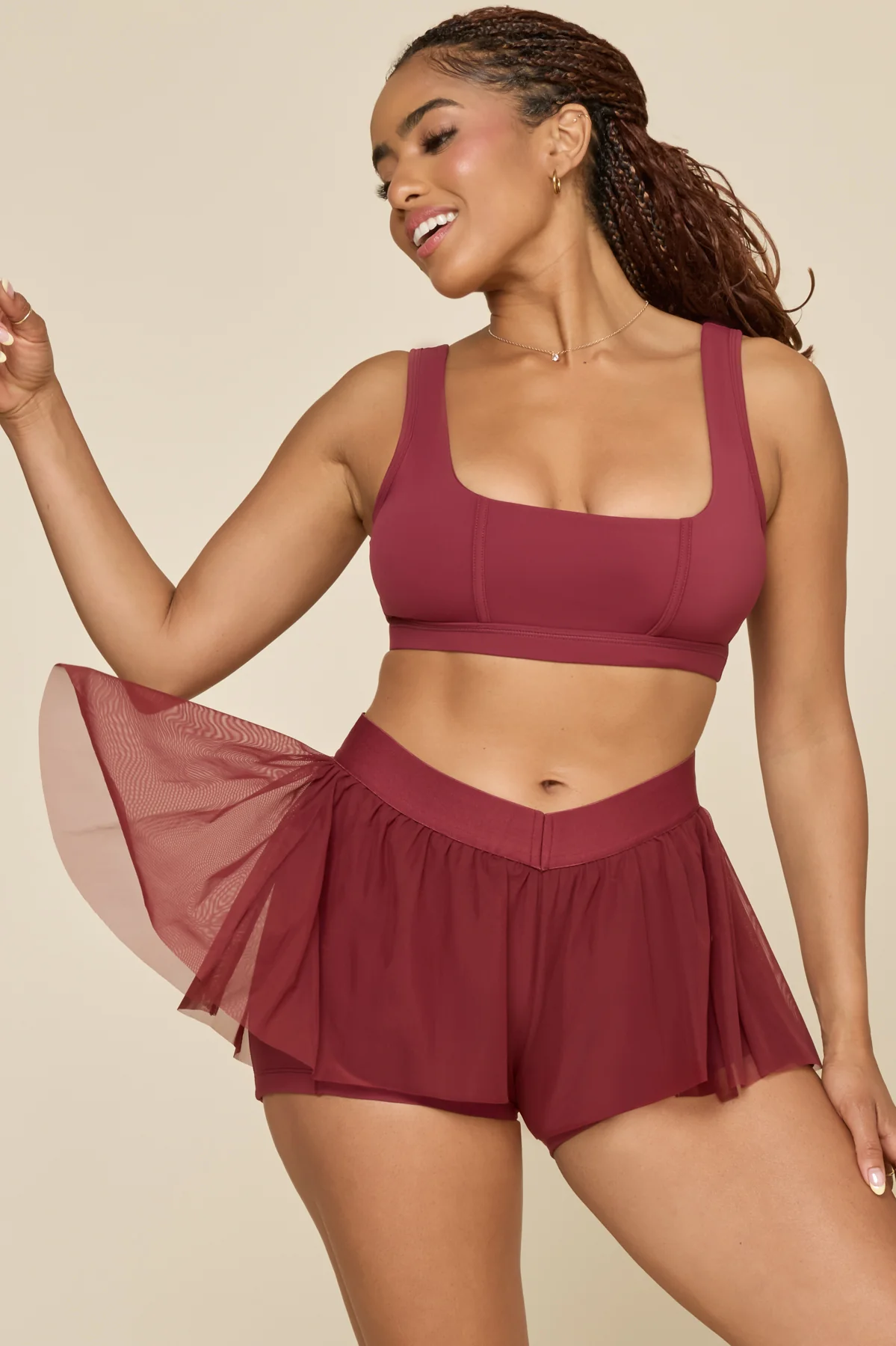 Butterfly Short - Crimson - Image 3