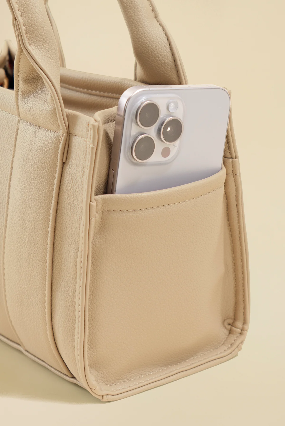 Vegan Leather Baby Sloane Tote - Gilded Beige - Image 10