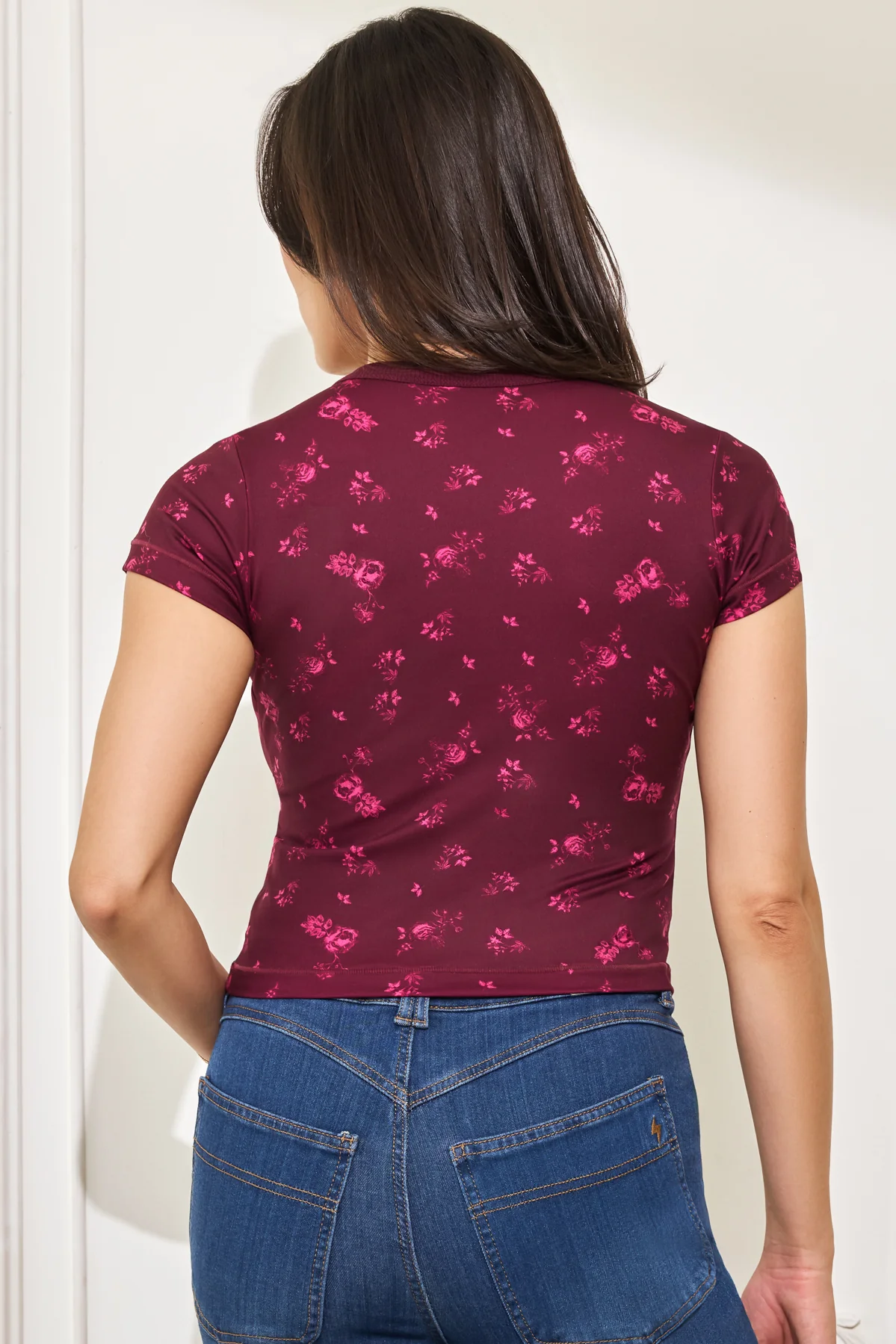 Call Me Baby Tee (Cropped) - Fleur d'amour - Image 5