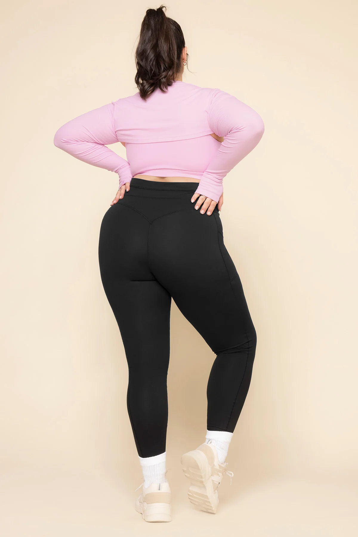Cargo Legging with Pockets - Black - Image 5