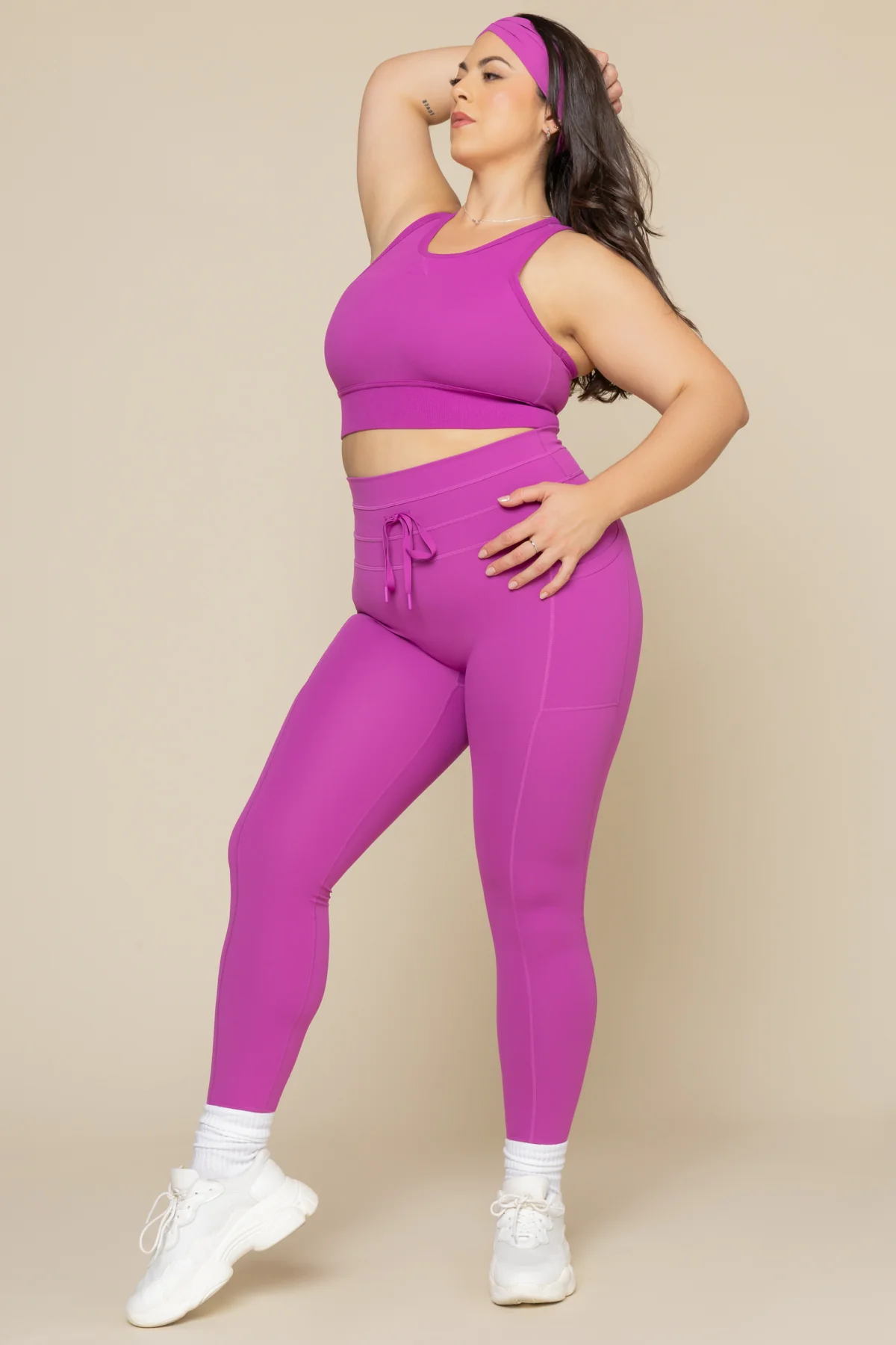 Cargo Legging with Pockets - Royal Orchid - Image 2