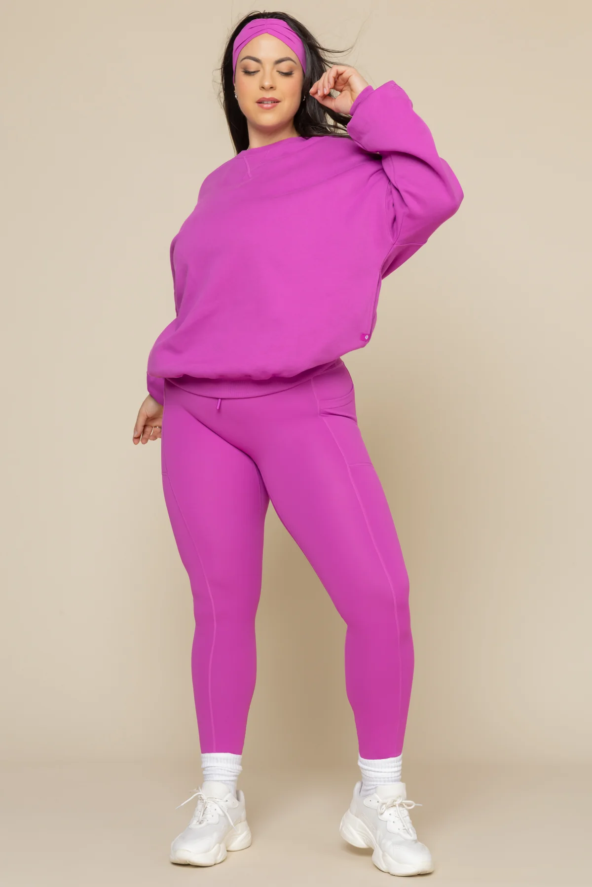 Cargo Legging with Pockets - Royal Orchid - Image 6