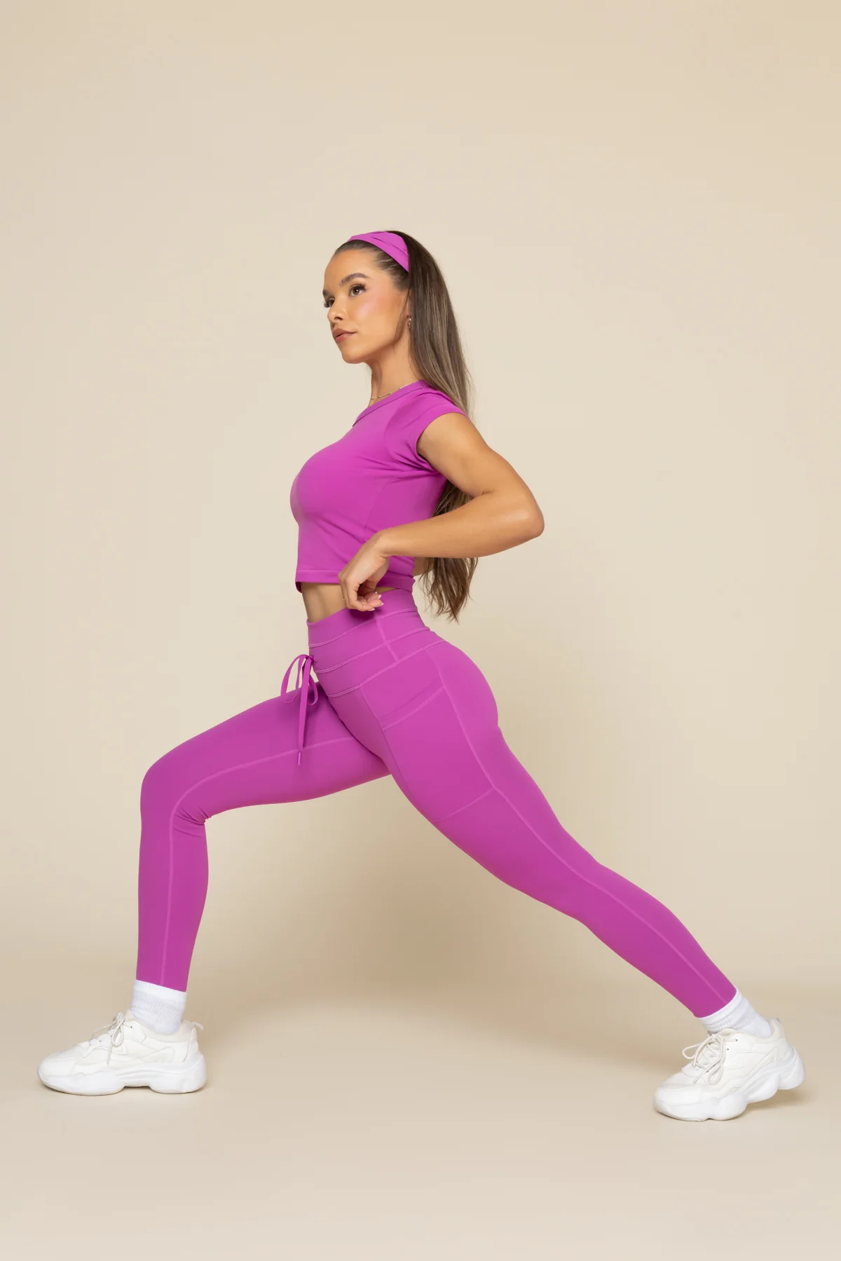 Cargo Legging with Pockets - Royal Orchid - Image 7