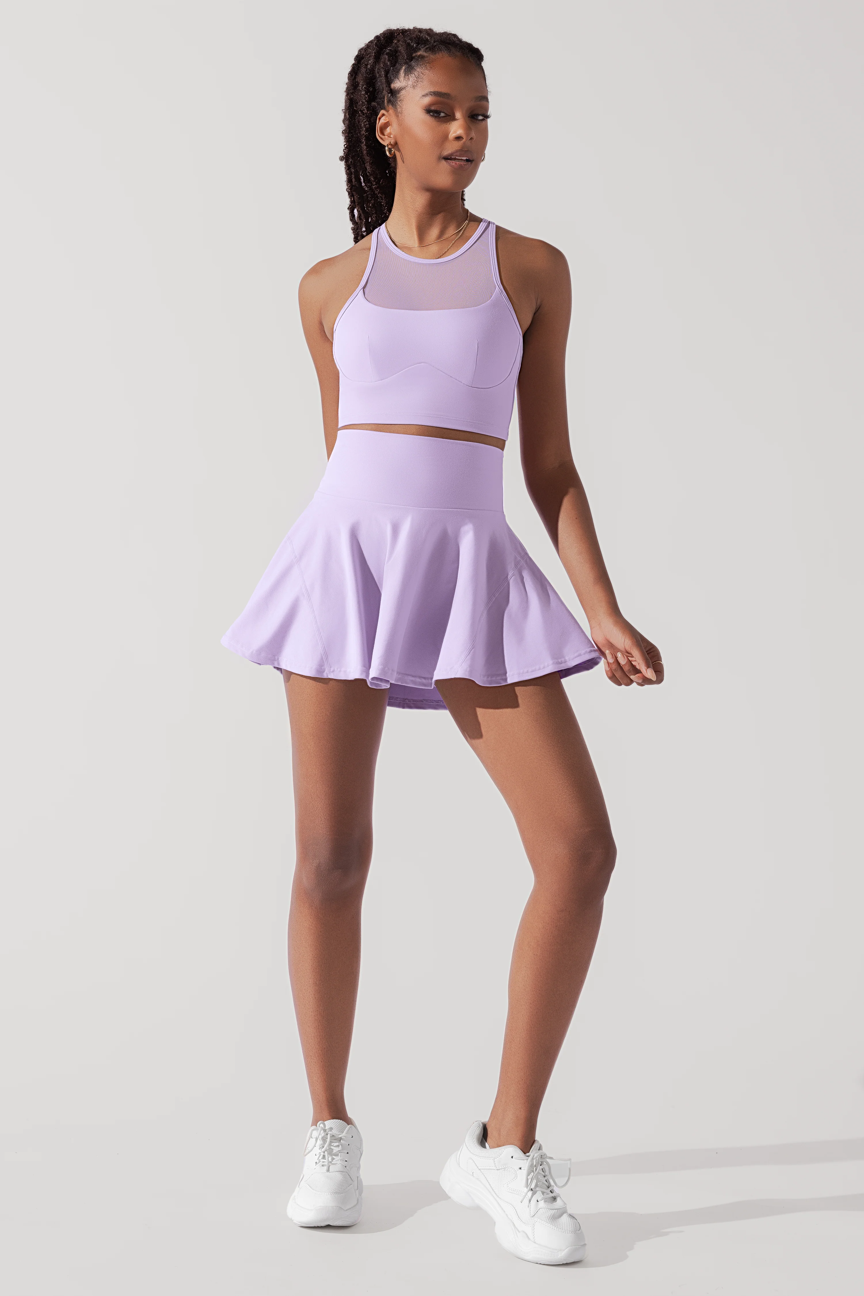 Celeste Mesh Crop Bralette - Digital Lavender - Image 6