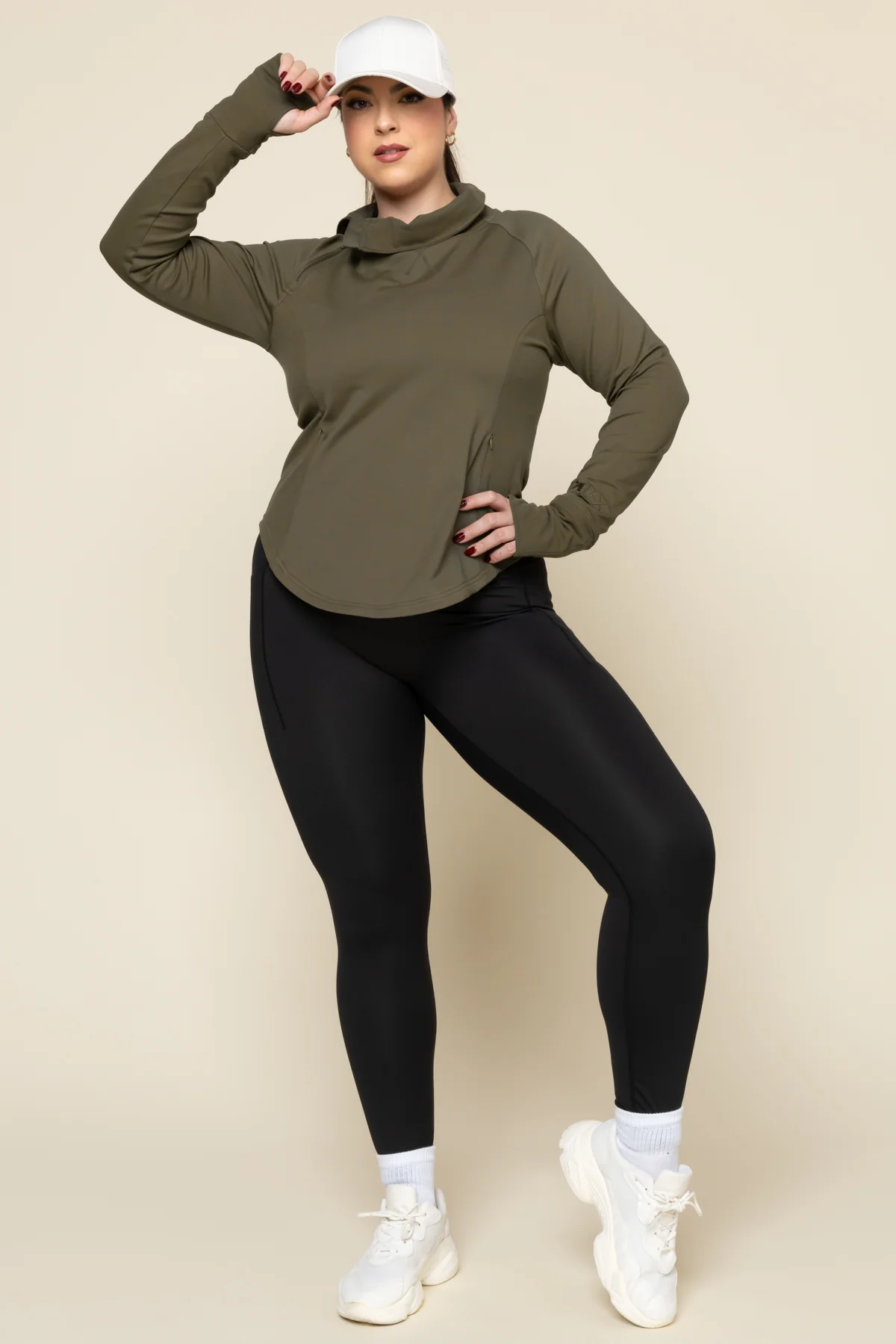 Chasing Pavements Mockneck Pullover - Grasshopper - Image 2