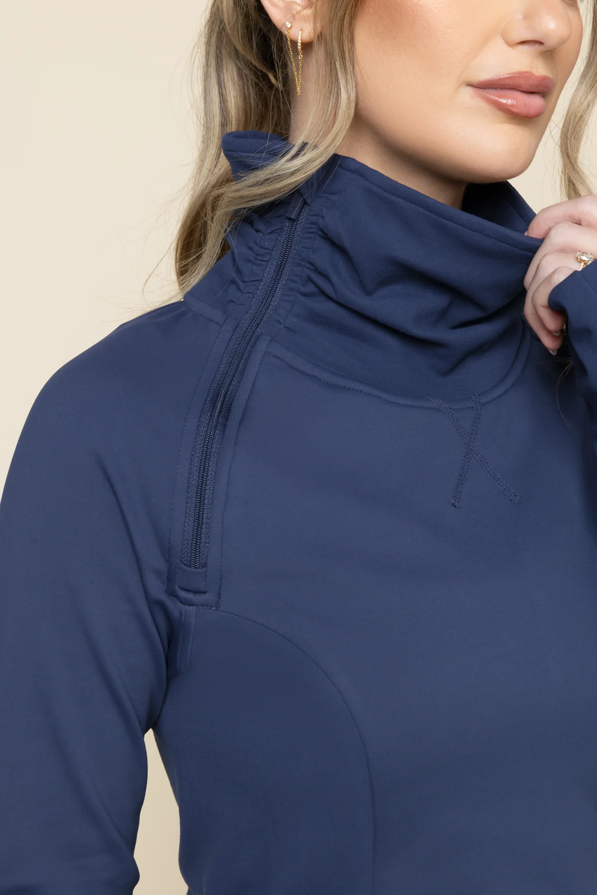 Chasing Pavements Mockneck Pullover - Night Sky - Image 3