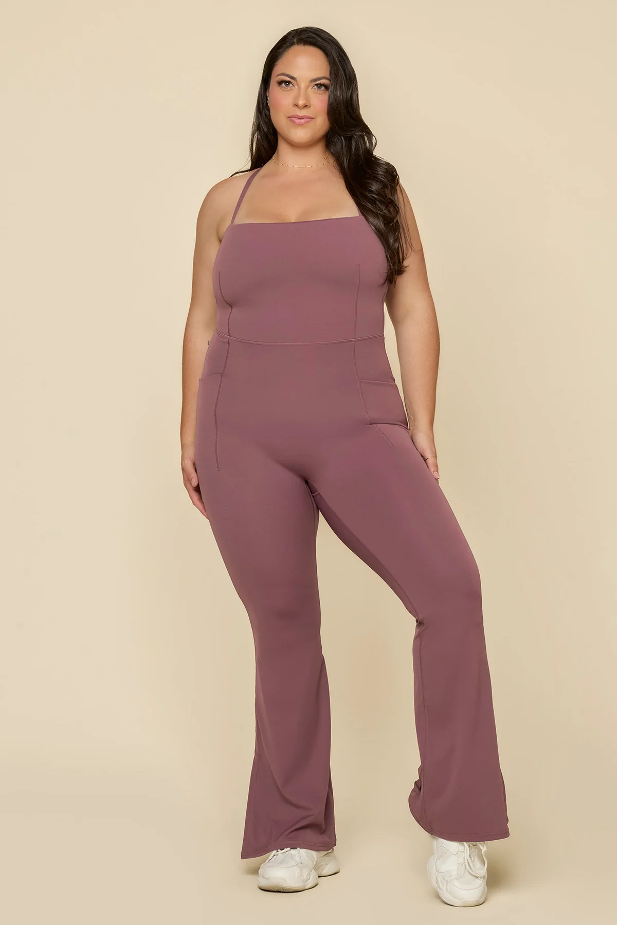 Cinch Up Flare Jumpsuit - Boysenberry - Image 8