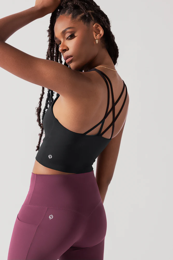 Cleo Corset Crop Bralette - Black - Image 3