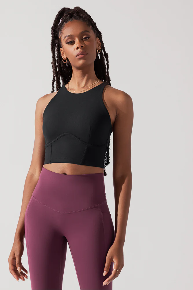 Cleo Corset Crop Bralette - Black - Image 5