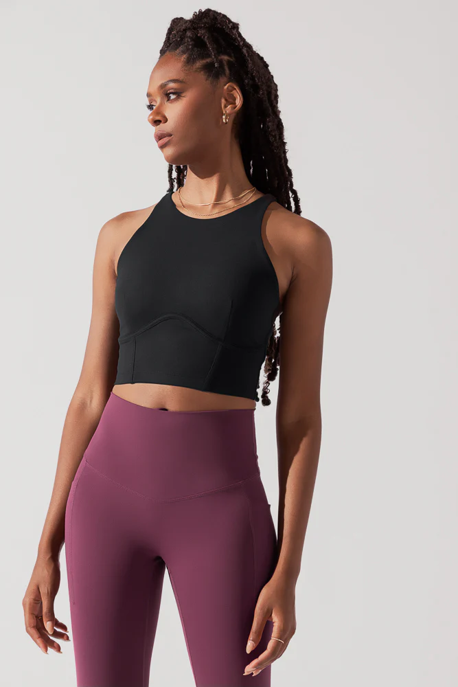 Cleo Corset Crop Bralette - Black - Image 6
