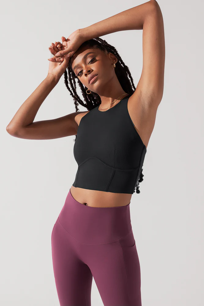 Cleo Corset Crop Bralette - Black - Image 7
