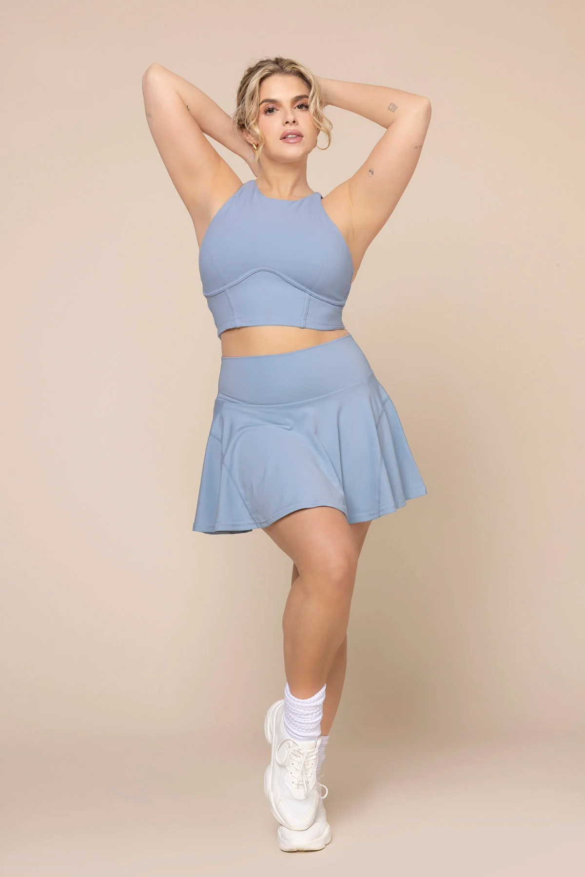 Cleo Corset Crop Bralette - Blue Storm - Image 5