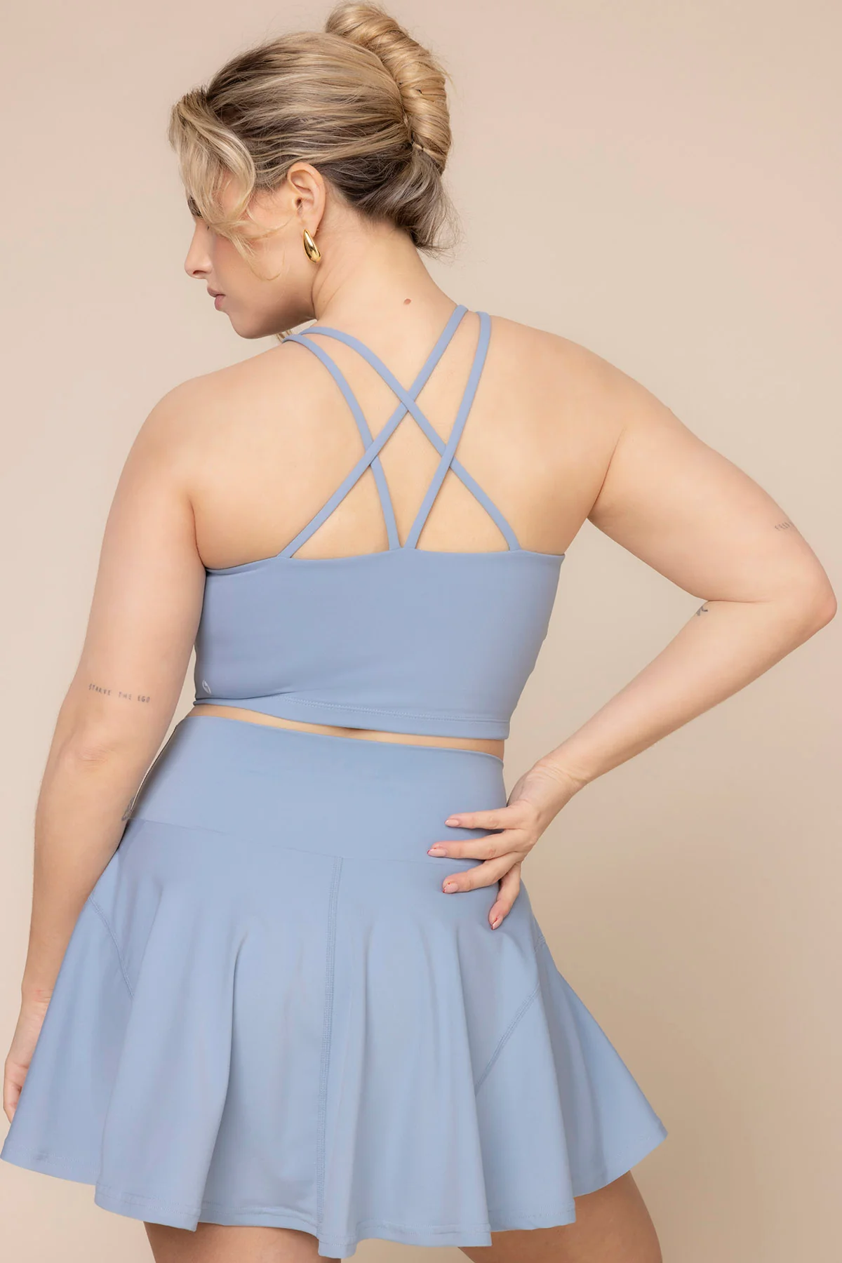Cleo Corset Crop Bralette - Blue Storm - Image 7