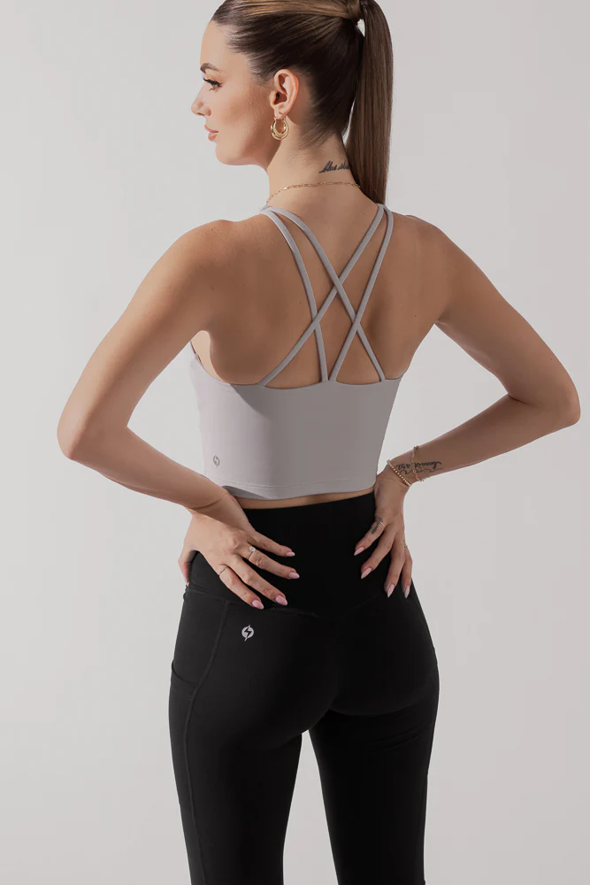 Cleo Corset Crop Bralette - Smoky Lilac - Image 7