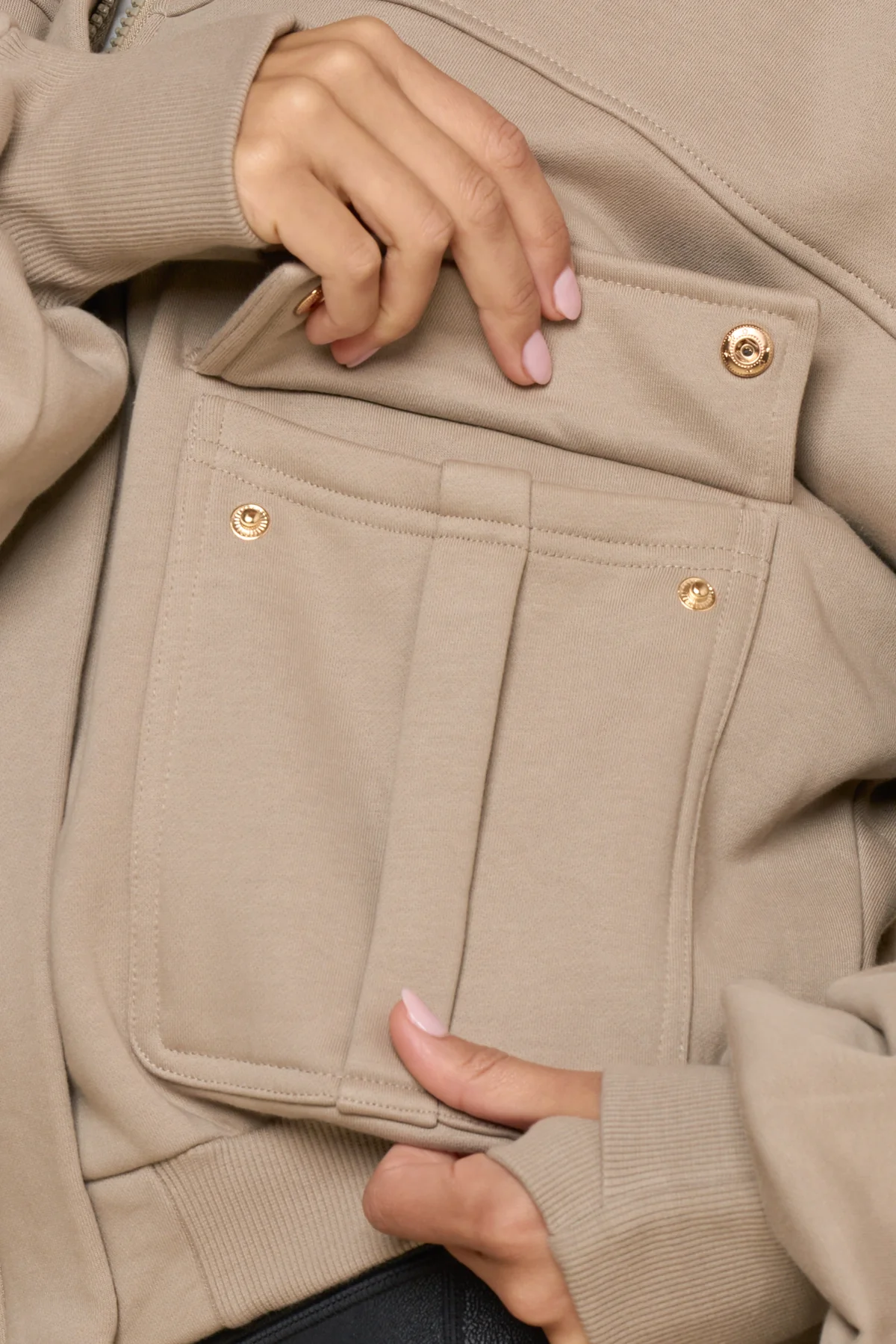 Cloud Bomber Jacket - Taupe - Image 8