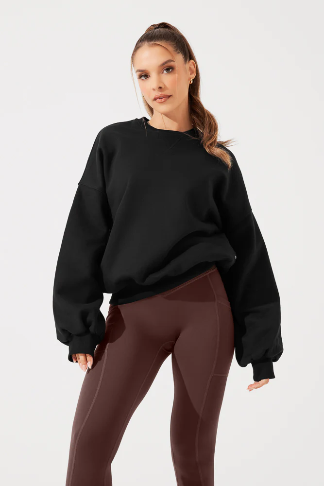 Cloud Crewneck Sweater - Black - Image 2