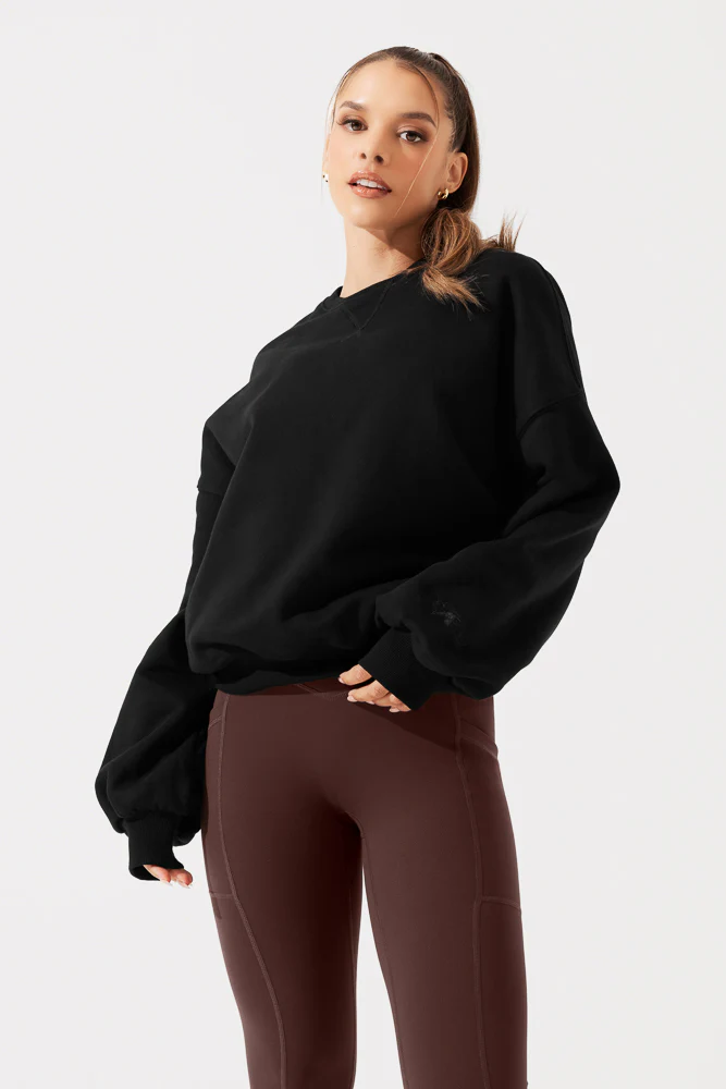 Cloud Crewneck Sweater - Black - Image 5