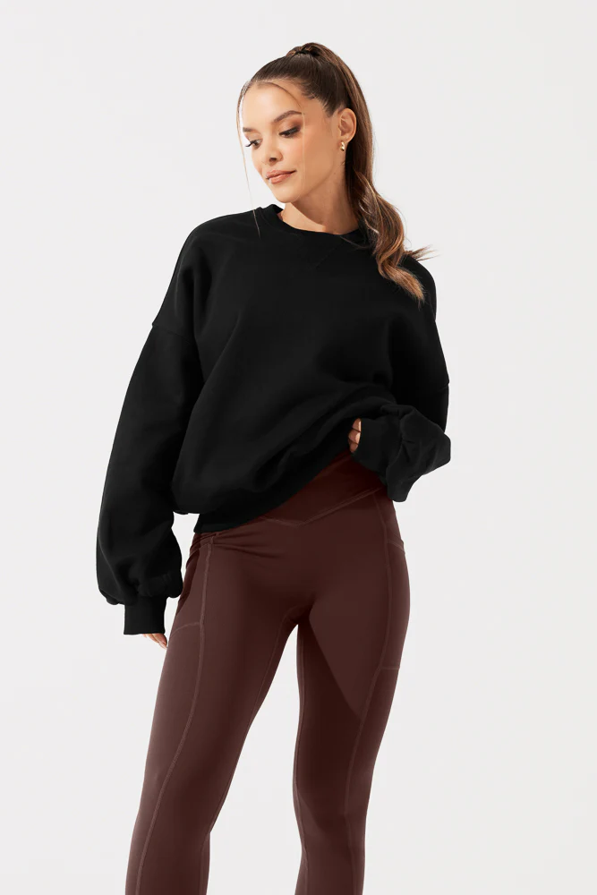 Cloud Crewneck Sweater - Black - Image 9