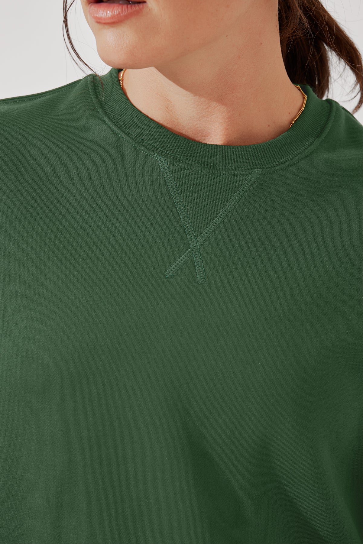 Cloud Crewneck Sweater - Fern Green - Image 3