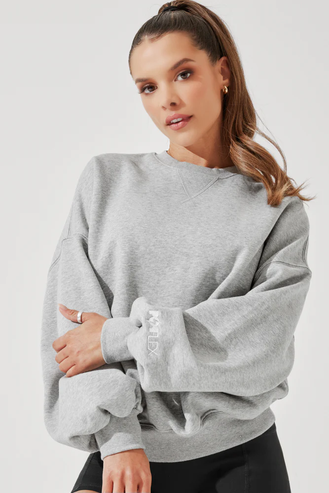 Cloud Crewneck Sweater - Heather Grey - Image 2