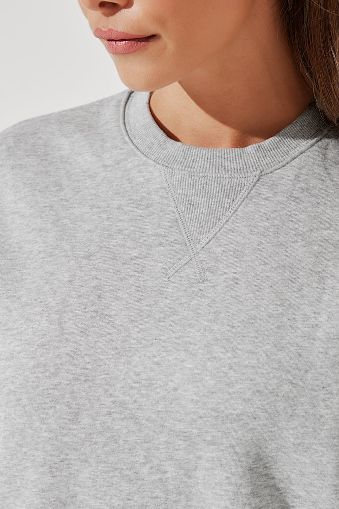 Cloud Crewneck Sweater - Heather Grey - Image 3