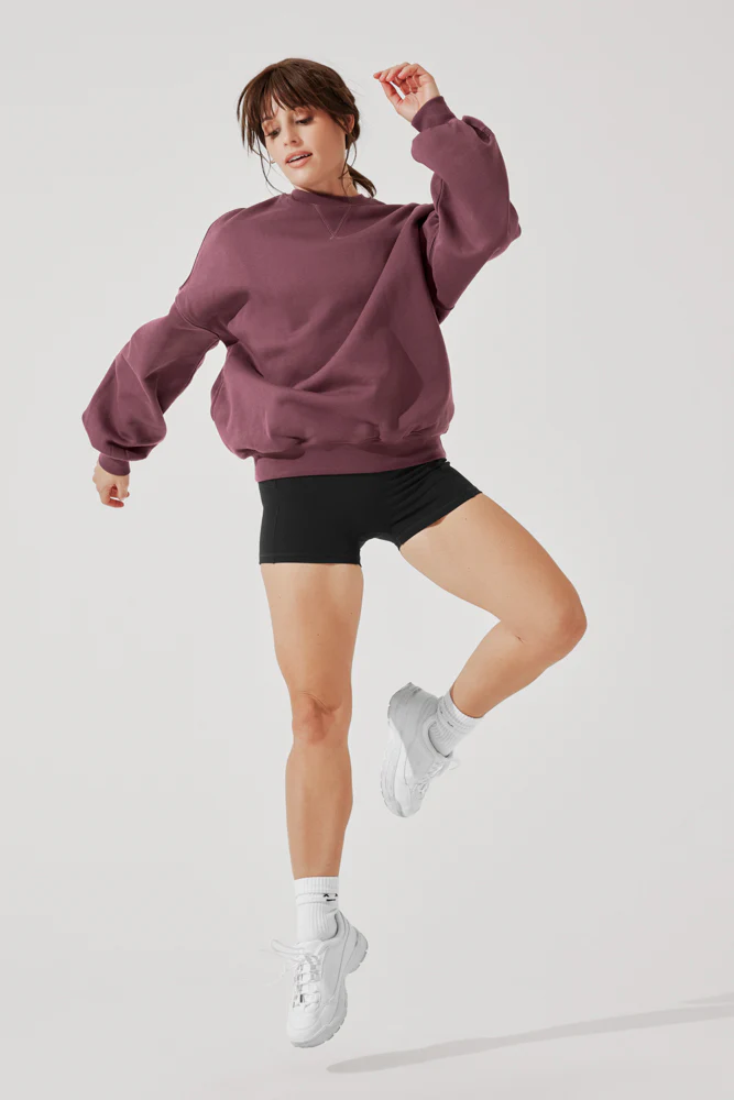 Cloud Crewneck Sweater - Merlot - Image 3