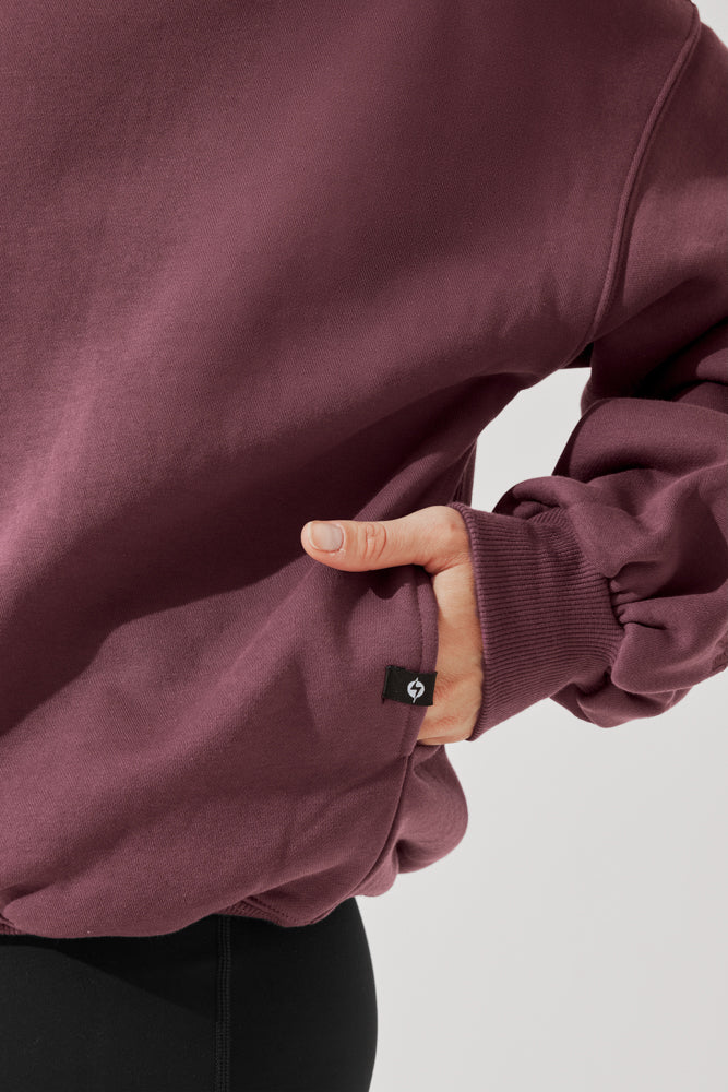 Cloud Crewneck Sweater - Merlot - Image 5