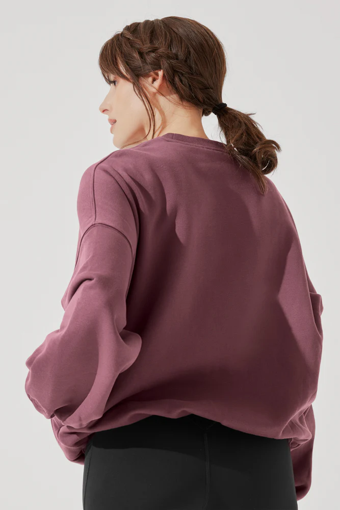 Cloud Crewneck Sweater - Merlot - Image 6