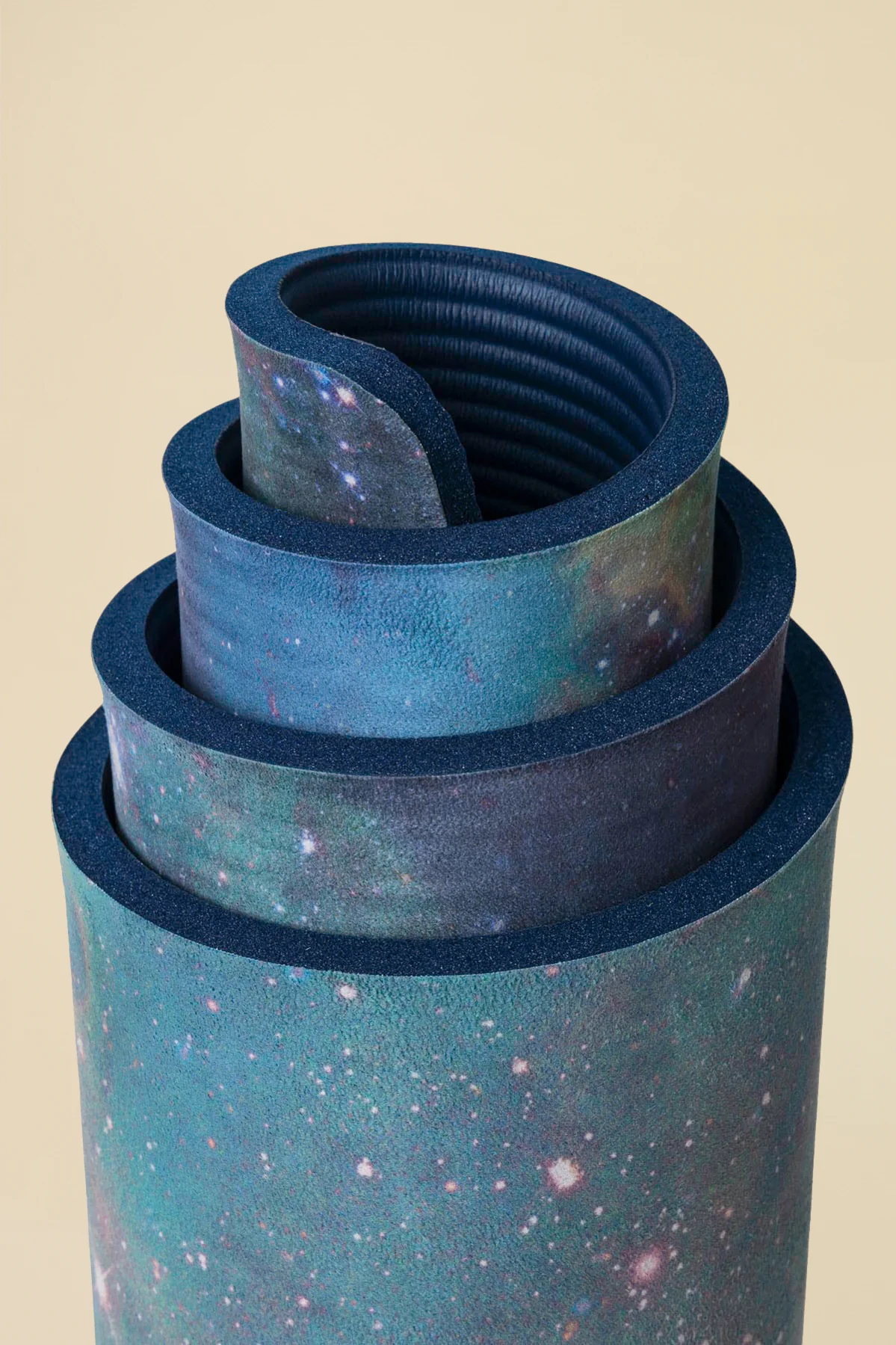 CloudCushion Vegan Suede Yoga Mat - Cool Cosmos 0.5" Thick - Image 4