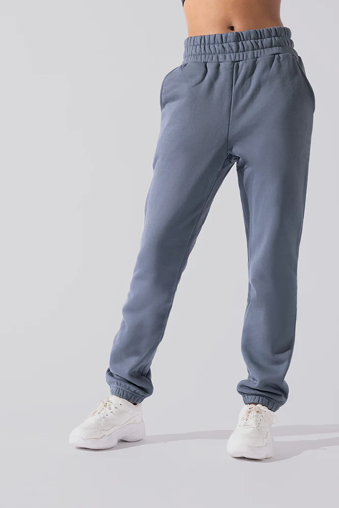Cloud Rollover Sweatpant - Denim Blue - Image 4