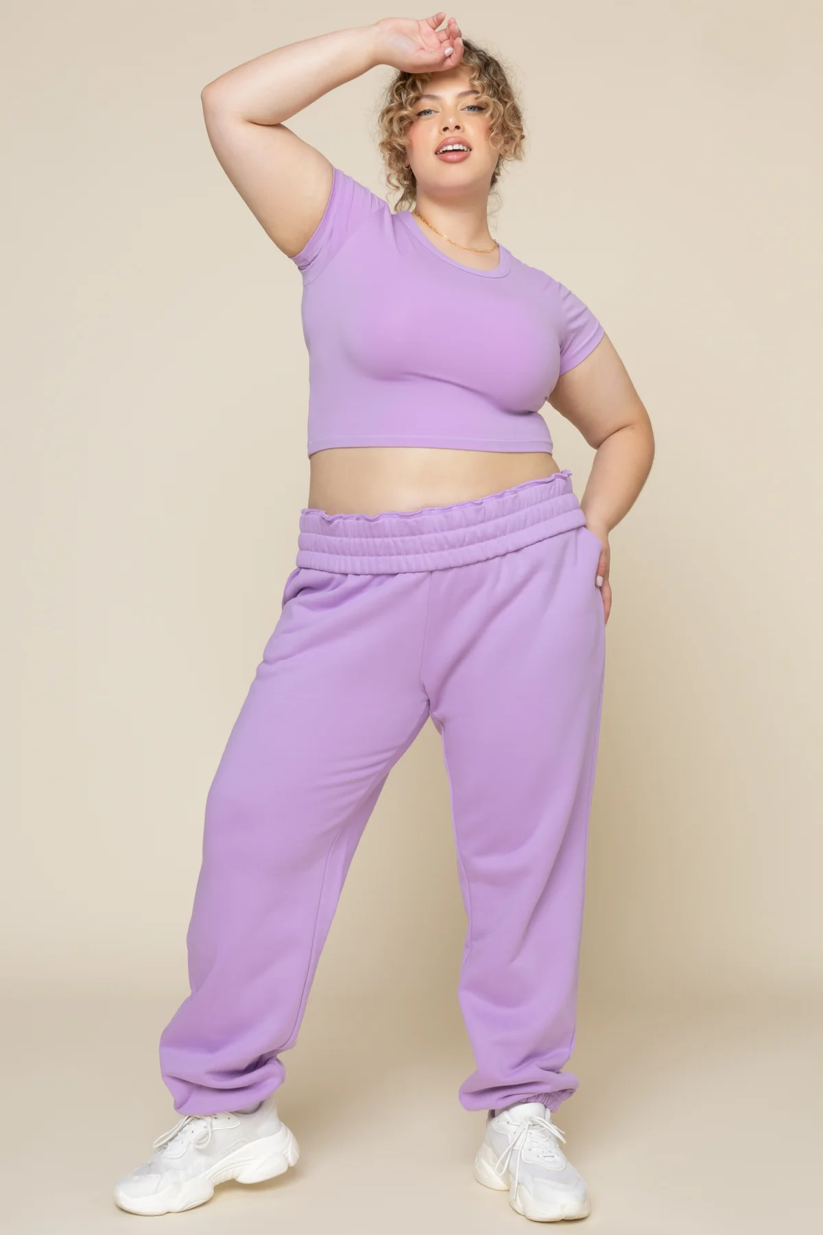 Cloud Rollover Sweatpant - Mystic Purple - Image 4